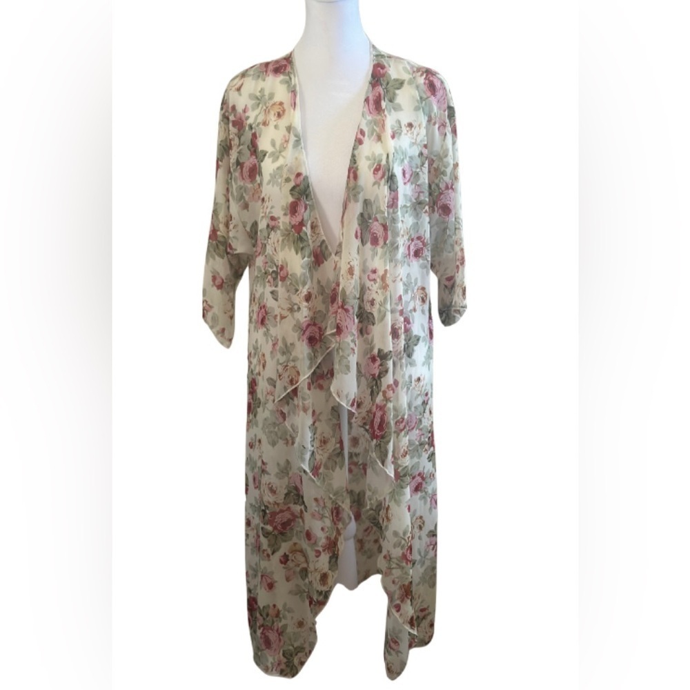 LuLaRoe Floral Print Kimono Cardigan